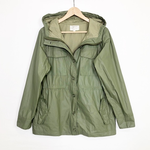 Current / Elliot Army green the boyfriend, windbreaker, hooded utility jacket - Picture 11 of 15